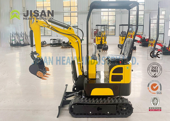 1t Kleine tuingraafmachine Volledig hydraulische mini-rupsgraafmachine Looprollen