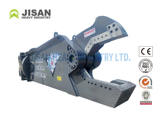 Snijden en terugwinnen van schrootmateriaal met Teyun Tycs450rt Hydraulische scheer voor graafmachines op industriële slooplocaties
