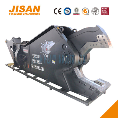JS800RT graafmachine metalen schaar ideaal voor het snijden van zwaar staal met een arminstallatie van 80 tot 110 ton