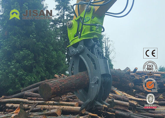 Double Linkage Rotating Hydraulic Log Grapple 1800mm Jaw Opening voor CAT 336 graafmachine