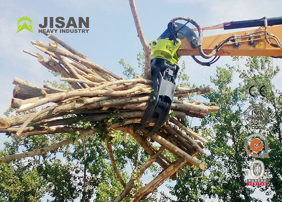 Double Linkage Rotating Hydraulic Log Grapple 1800mm Jaw Opening voor CAT 336 graafmachine
