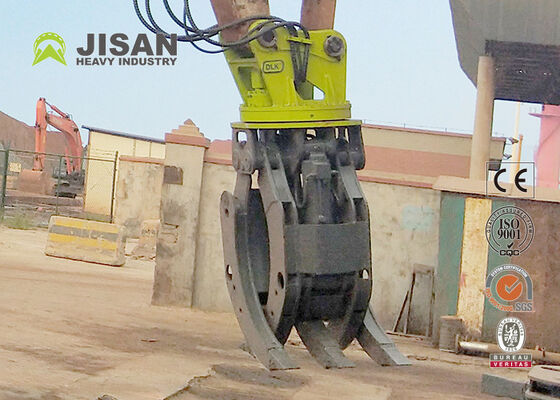 Double Linkage Rotating Hydraulic Log Grapple 1800mm Jaw Opening voor CAT 336 graafmachine