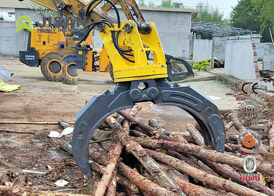 360 Graden Roterende Hydraulische Houtgrijper 45 Ton Comprimeerkracht Voor 20-30 Ton Graafmachine