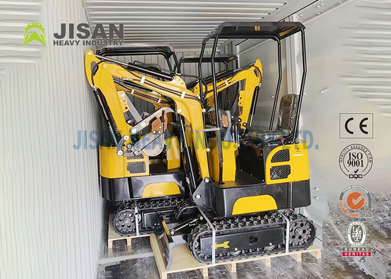 1t Kleine tuingraafmachine Volledig hydraulische mini-rupsgraafmachine Looprollen