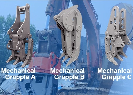 Geel Staalgraafwerktuig Met hoge weerstand Rock Grab Hydraulic 1.2M